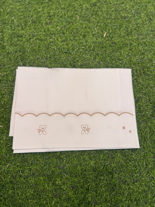 MARLU’ - sey lenzuolino bianco/sabbia corredino p/e