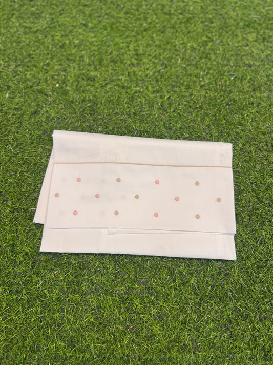 MARLU’ - set lenzuolino bianco/marsala corredino p/e