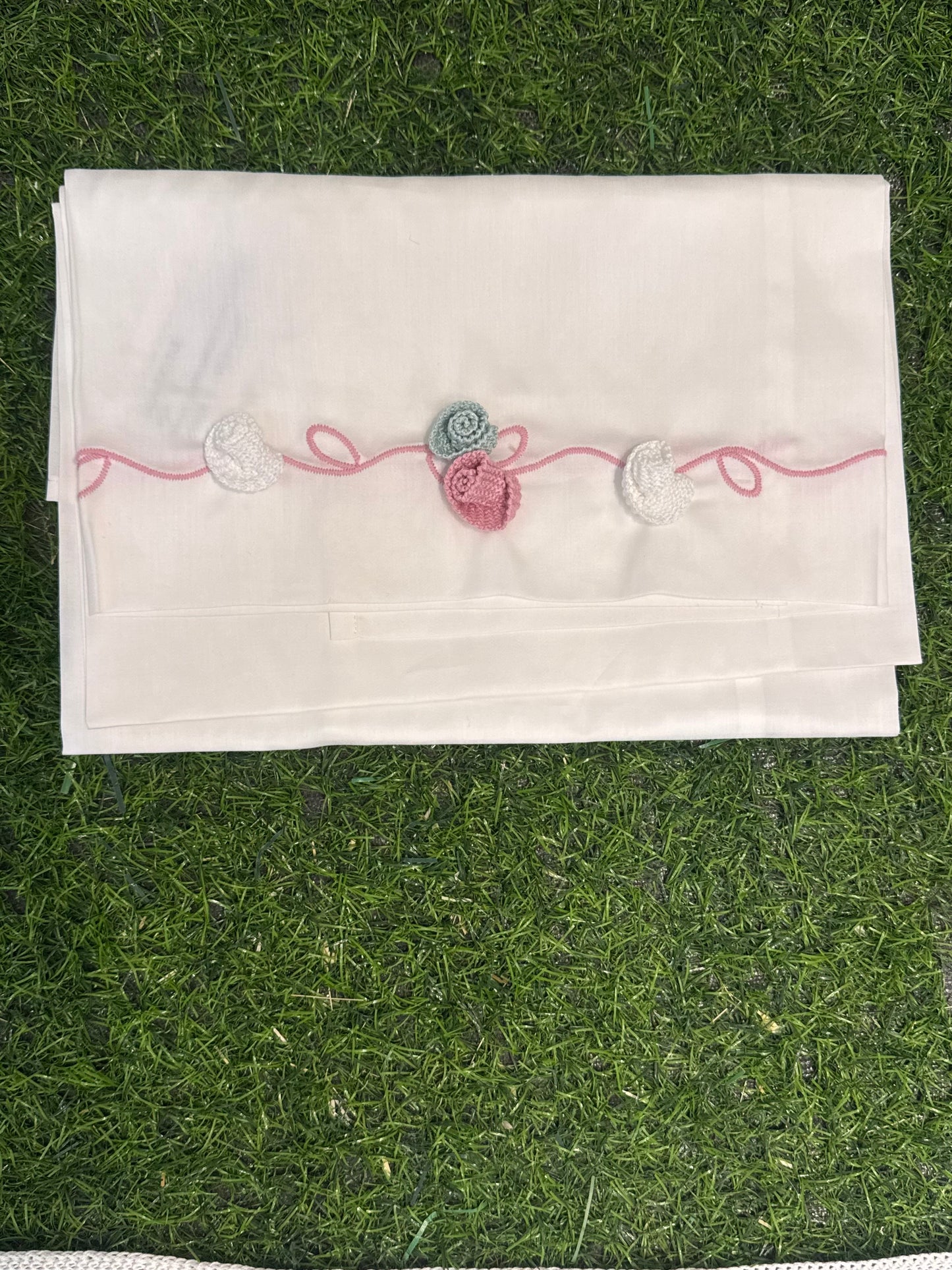 MARLU’ - set lenzuolino vaniglia/multicolor corredino p/e