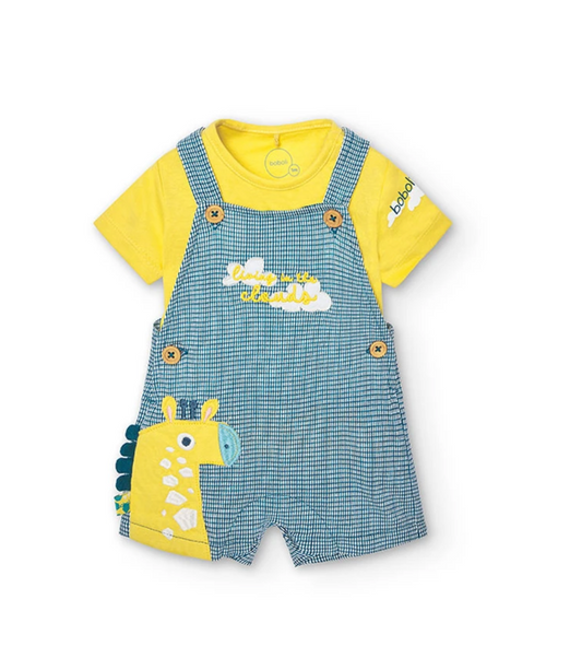 BOBOLI - Set in jersey da neonato giallo