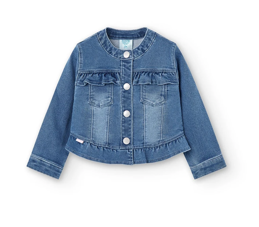 BOBOLI-Giubbotto denim in jersey-girl