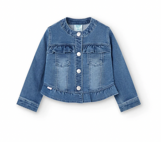 BOBOLI-Giubbotto denim in jersey-girl