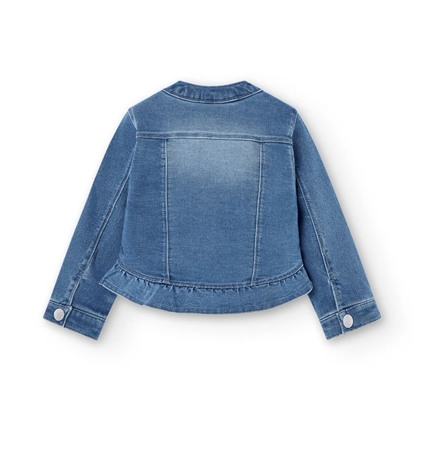 BOBOLI-Giubbotto denim in jersey-girl