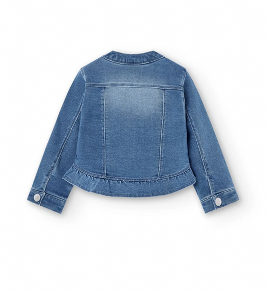 BOBOLI-Giubbotto denim in jersey-girl