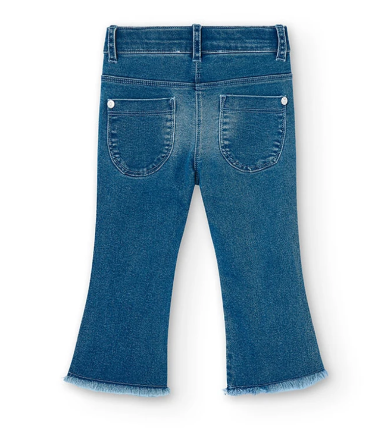 BOBOLI - Pantaloni in denim in jersey da neonata sbiaditi - girl