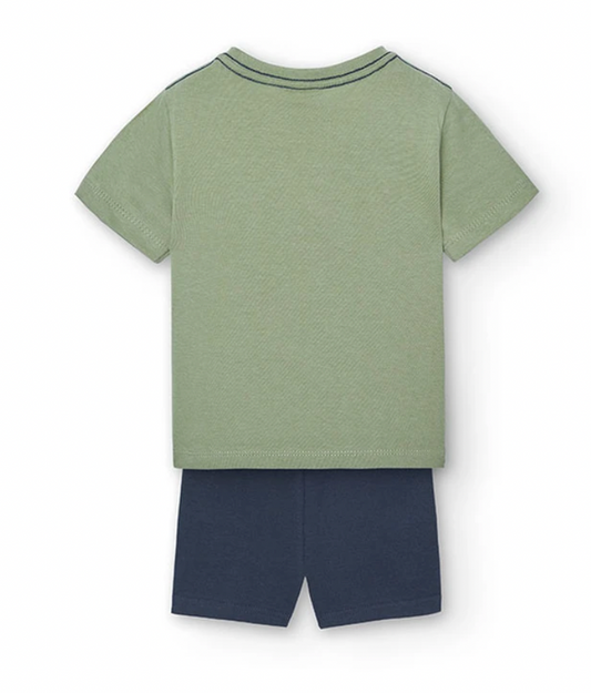 BOBOLI - Set in jersey da neonato verde - boy