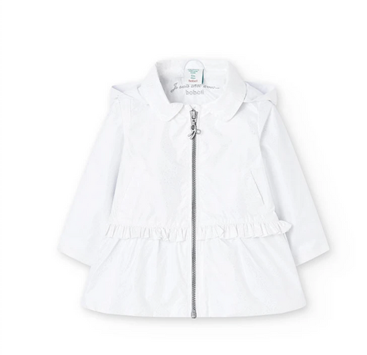 BOBOLI - Parka in tessuto tecnico da neonata bianco - girl