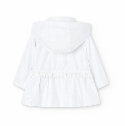 BOBOLI - Parka in tessuto tecnico da neonata bianco - girl