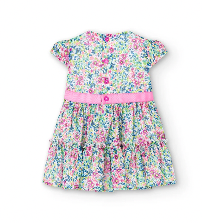 BOBOLI - Vestito in chiffon con stampa a fiori - girl