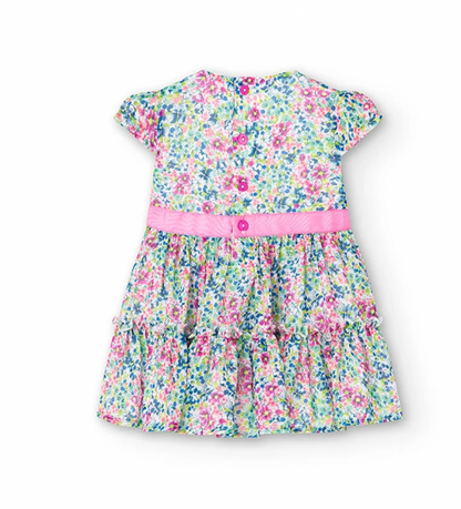 BOBOLI - Vestito in chiffon con stampa a fiori - girl