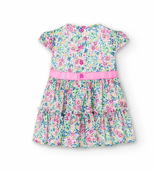 BOBOLI - Vestito in chiffon con stampa a fiori - girl