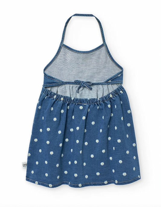 BOBOLI - Vestito denim in jersey da bambina blu - girl