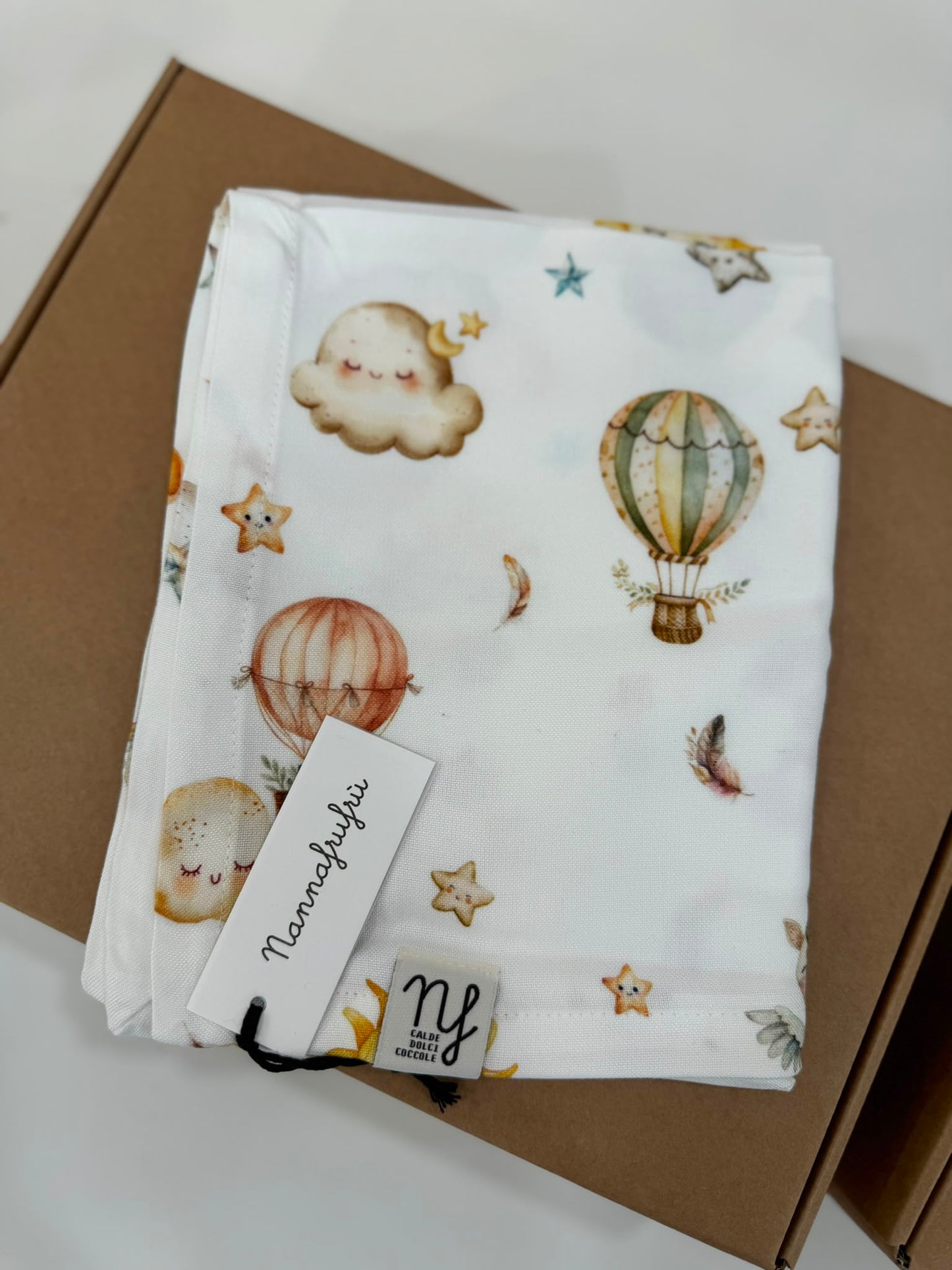 NANNAFRUFRU' - mussola 100% bambo 90x70 cicogna