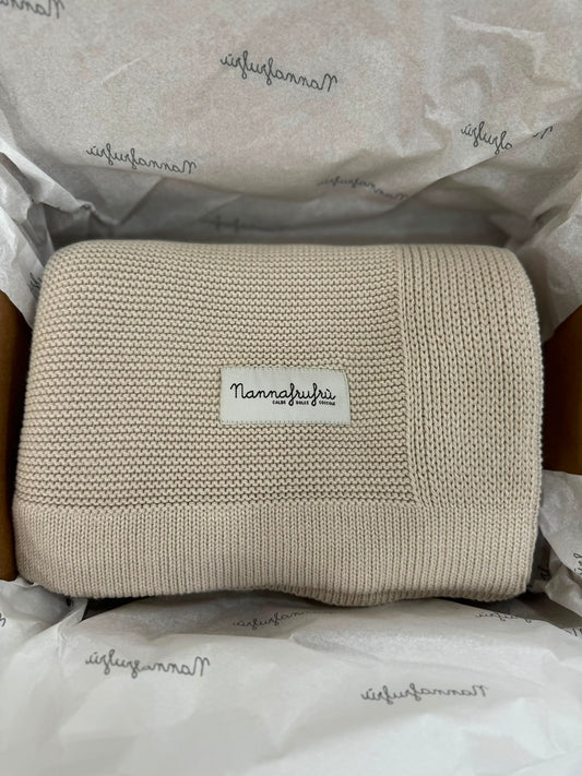 NANNAFRUFRU' - coperta 50% cotone 50% bambo crema