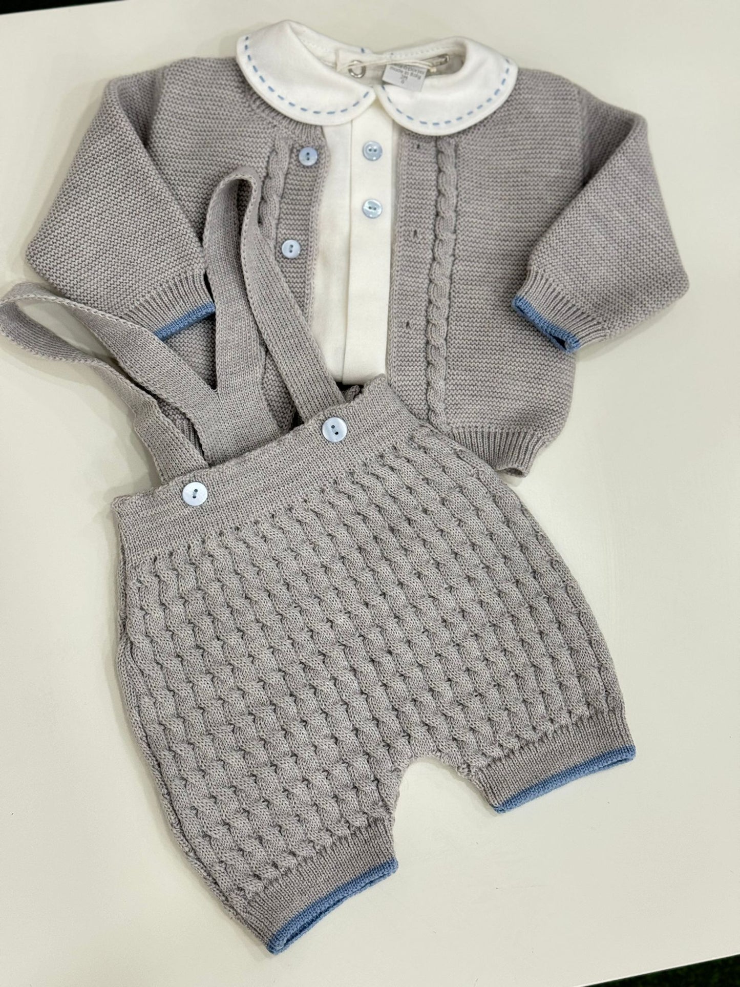 MARLU' - salopette 3 pz lana 100% (set n. 68) corredino invernale 25/26 - BOY