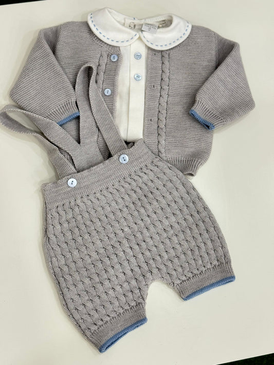MARLU' - salopette 3 pz lana 100% (set n. 68) corredino invernale 25/26 - BOY