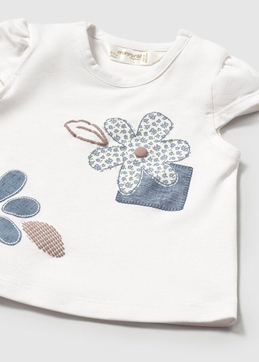MAYORAL - t-shirt manica corta fiori abbigliamento est 25 b - GIRL