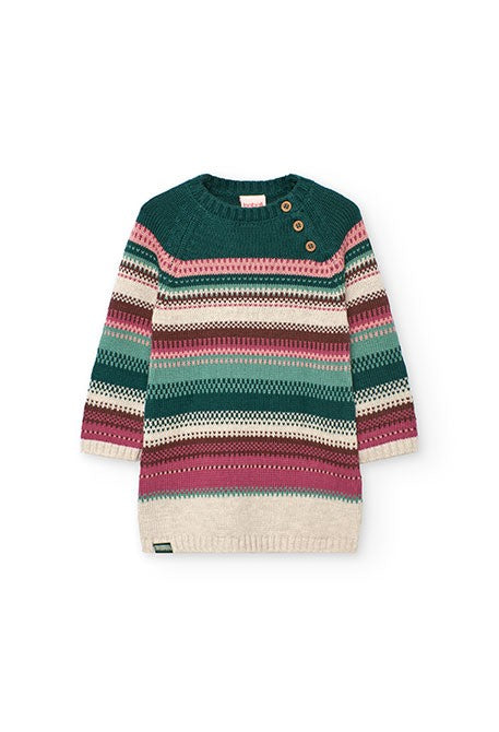 BOBOLI - abito in maglia abbigliamento invernale 25/26 bj - GIRL