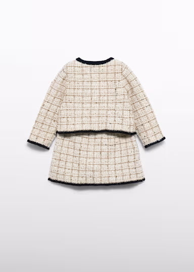 ABEL & LULA - completo gonna e giacca beige/nero - invernale