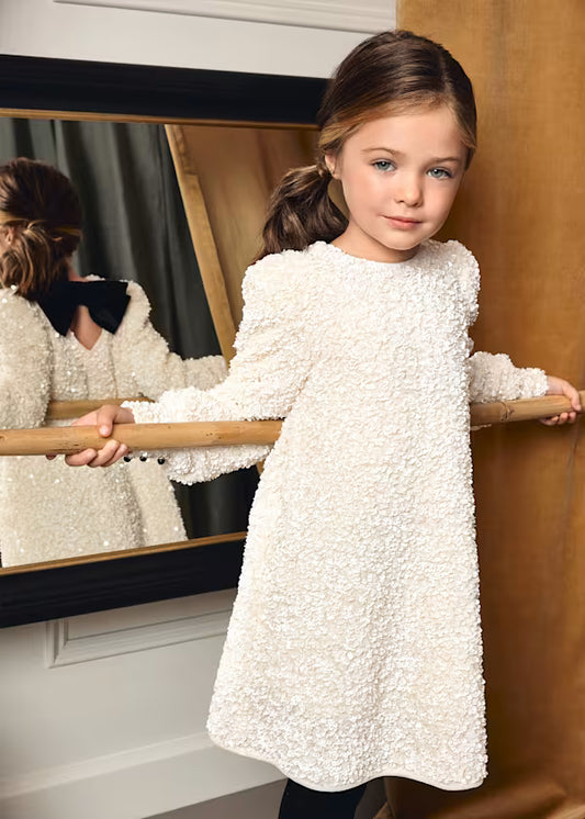 ABEL & LULA - abito lustrini e velluto abbigliamento invernale 25/26 j - GIRL
