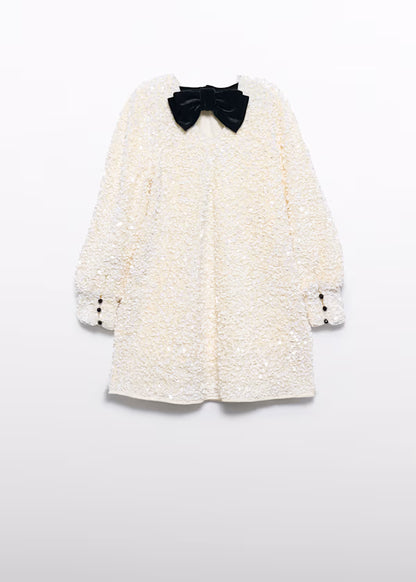 ABEL & LULA - abito lustrini e velluto abbigliamento invernale 25/26 j - GIRL