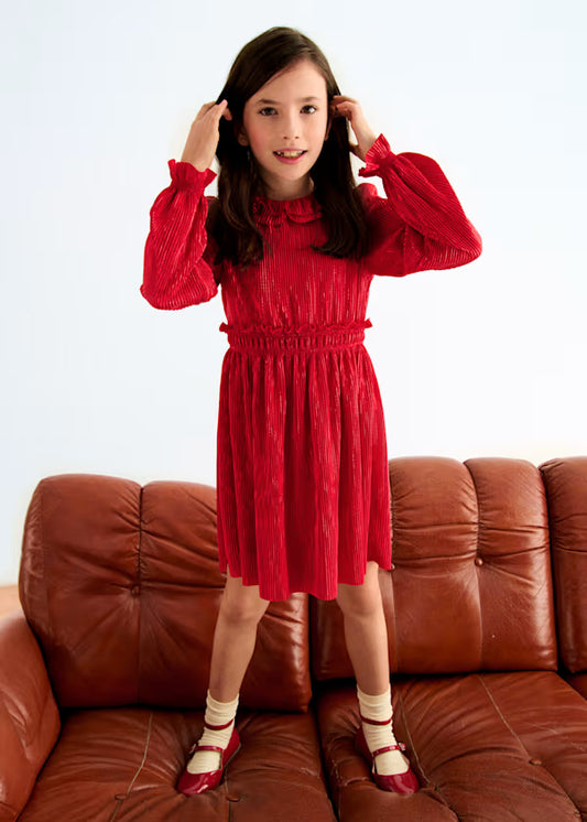 ABEL & LULA - vestito plissettato abbigliamento invernale 25/26 j - GIRL
