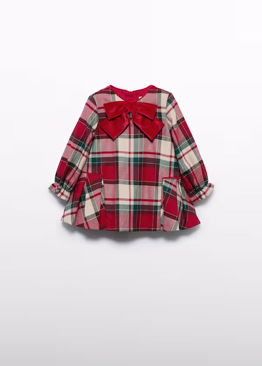 ABEL & LULA - vestito quadri abbigliamento invernale 25/26 b - GIRL