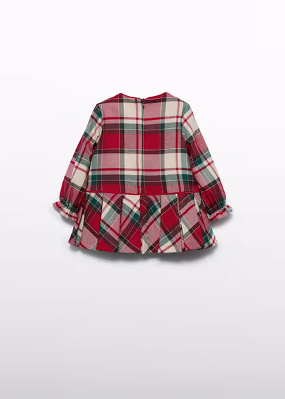 ABEL & LULA - vestito quadri abbigliamento invernale 25/26 b - GIRL