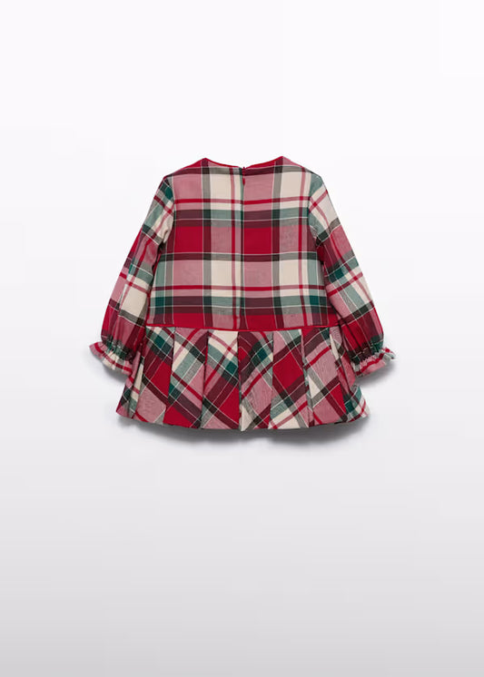 ABEL & LULA - vestito quadri abbigliamento invernale 25/26 b - GIRL