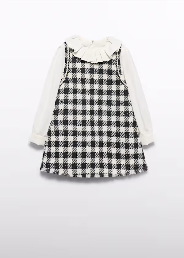 ABEL & LULA - abito scamiciato quadri abbigliamento invernale 25/26 j - GIRL