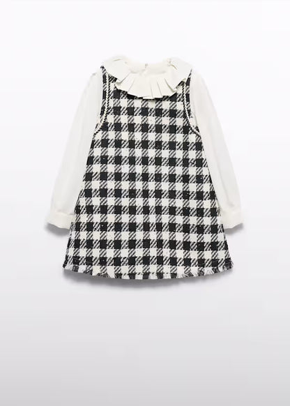 ABEL & LULA - abito scamiciato quadri abbigliamento invernale 25/26 j - GIRL