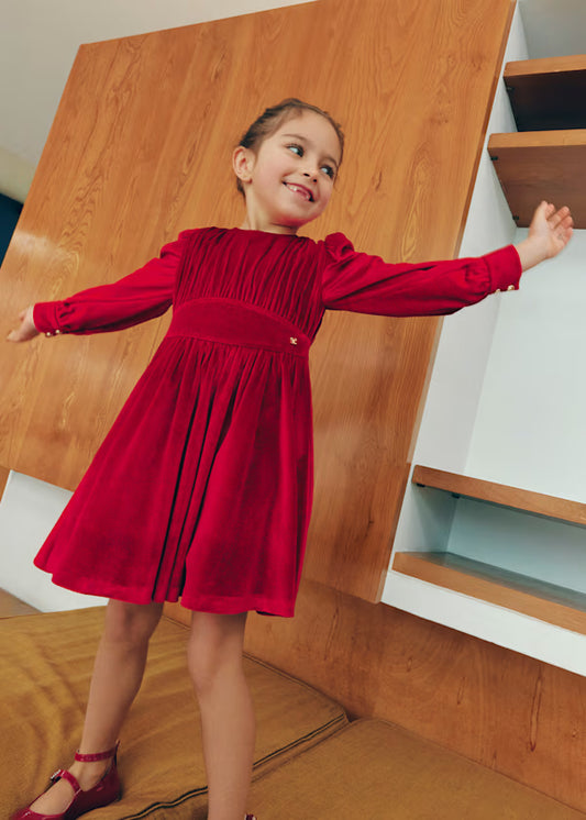 ABEL & LULA - vestito velluto glitter abbigliamento invernale 25/26 j - GIRL