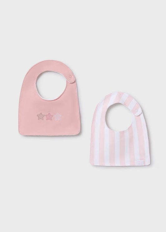 MAYORAL - set 2 bavette rosa baby accessori corredino - GIRL