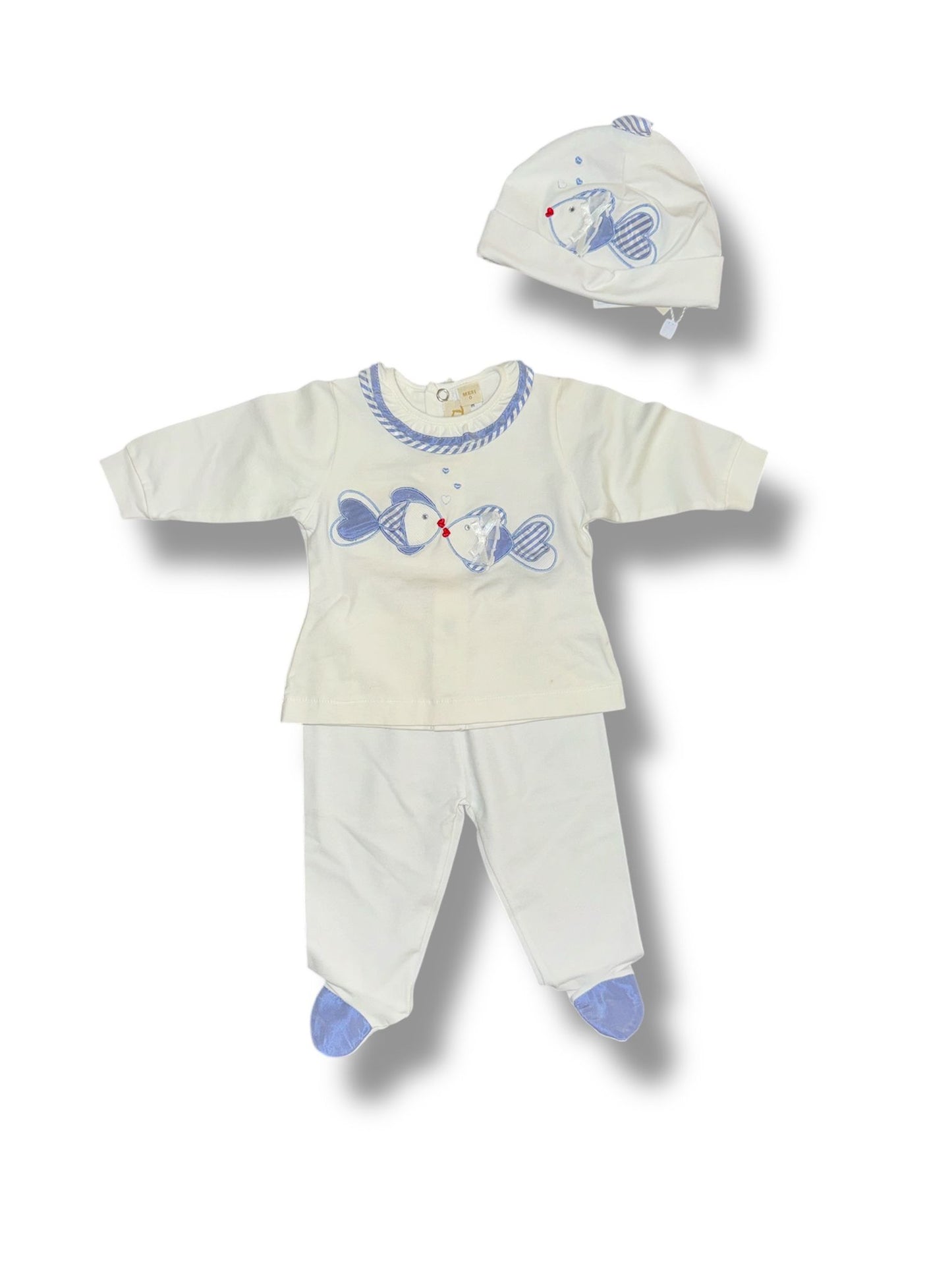 I DELFI - completino 2 pz + cuffietta corredino estivo - GIRL
