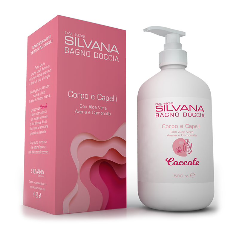 LABORATORIO SILVANA - Bagno Doccia Corpo e Capelli - Fragranza Coccole 500 ml