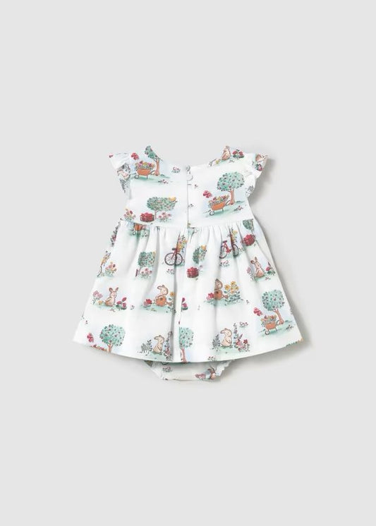 MAYORAL - vestito stampato con copripannolino fantasia verde abbigliamento est 25 b - GIRL