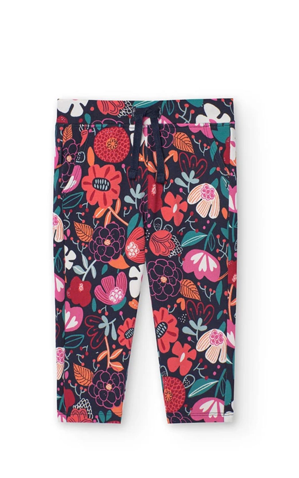 BOBOLI - pantalone felpa fiori abbigliamento inv - GIRL