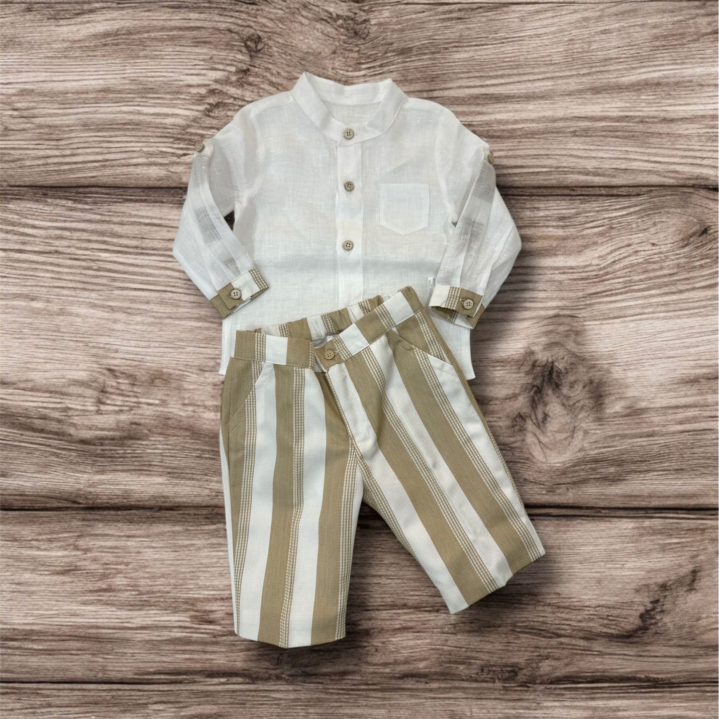 MARLU' - completo 2 pz lino cerimonia abbigliamento est 25 - BOY