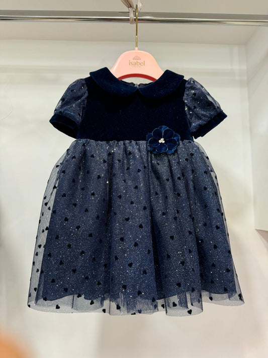 ISABEL - abito velluto e glitter abbigliamento inv - GIRL