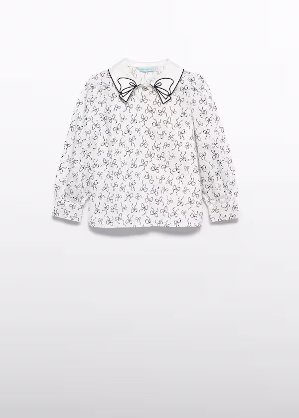 ABEL & LULA - blusa popelin satinato fiocco abbigliamento invernale 25/26 j - GIRL