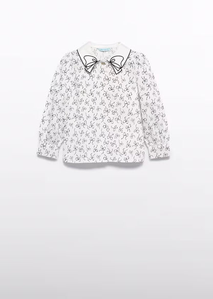 ABEL & LULA - blusa popelin satinato fiocco abbigliamento invernale 25/26 j - GIRL