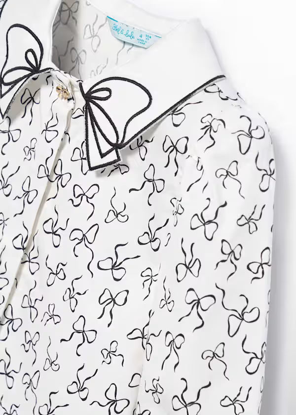ABEL & LULA - blusa popelin satinato fiocco abbigliamento invernale 25/26 j - GIRL