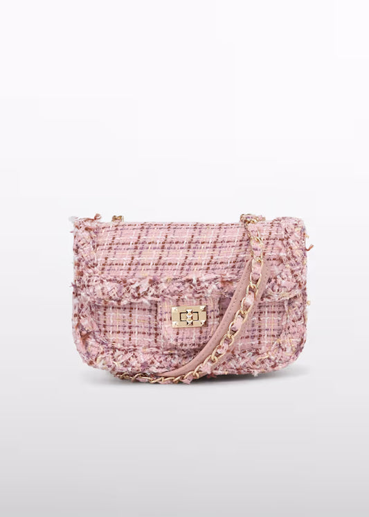 ABEL & LULA - borsa tweed rosa accessori - GIRL