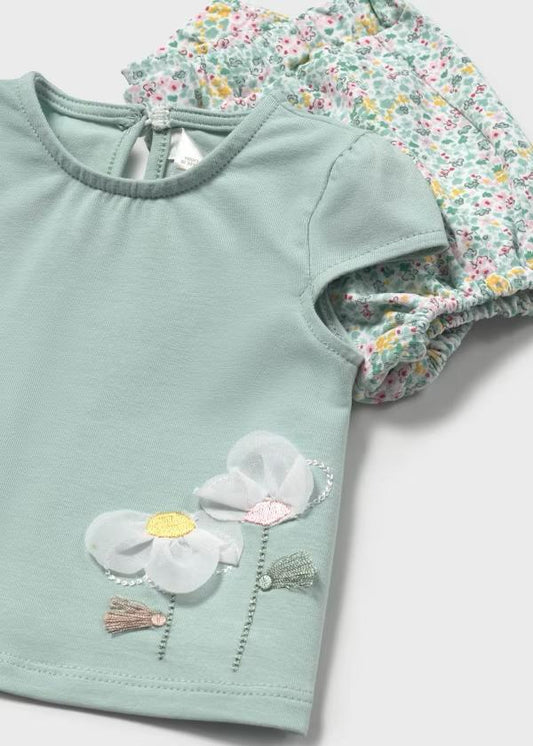 MAYORAL - completo 2 pz jersey verde abbigliamento est 25 b - GIRL