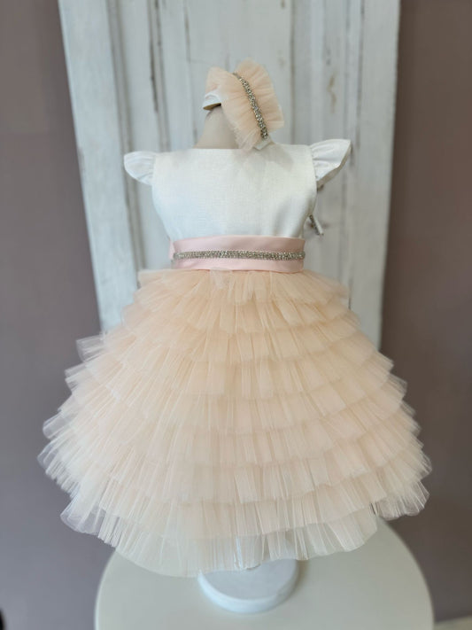 LES PETITES ENFANTES - abito cerimonia pietre con fascia cerimonia est 25 b - GIRL