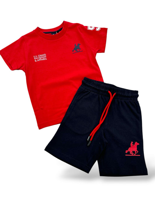 US GRAND POLO - completo jersey corto abbigliamento est 25 j - BOY