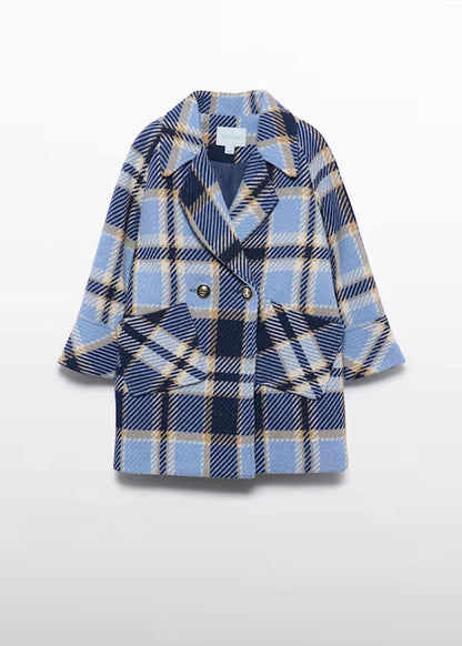 ABEL & LULA - cappotto a quadri abbigliamento invernale 25/26 j - GIRL