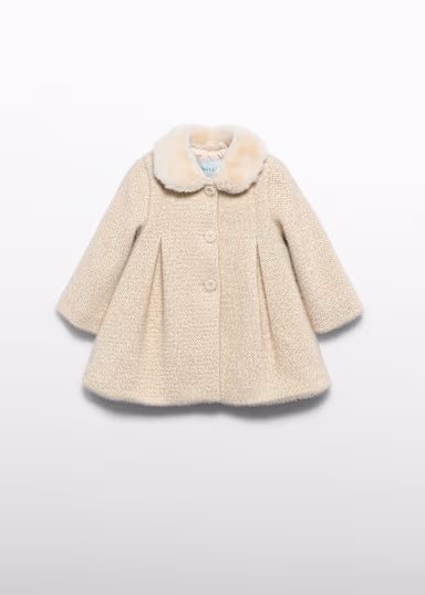 ABEL & LULA - cappotto bouclè beige - invernale