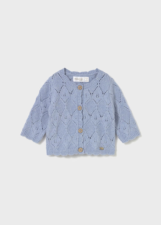 MAYORAL - cardigan traforato cielo abbigliamento invernale 25/26 b - GIRL