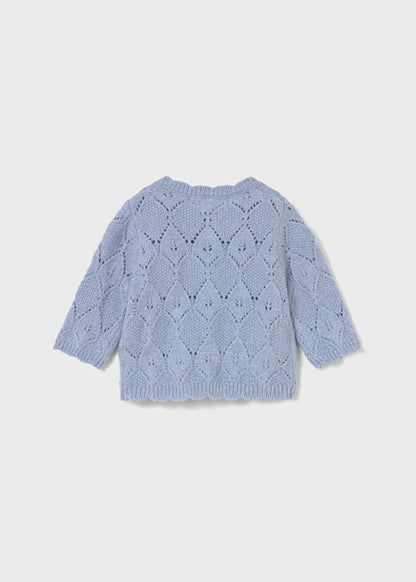 MAYORAL - cardigan traforato cielo abbigliamento invernale 25/26 b - GIRL